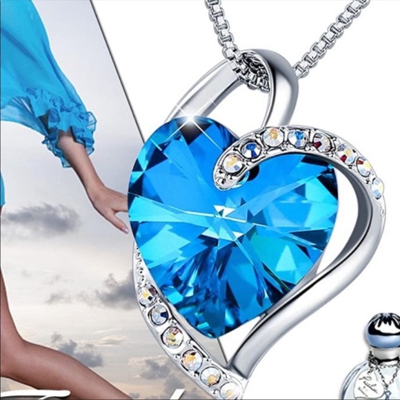 Alaxy Pendant Necklace Made with Swarovski Crystal - “Eternal Love” - Picture 5 of 5